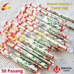 Sumpit Bambu + Tusuk Gigi Panda Steril 50pcs