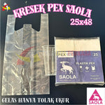Kantong Kresek Bening PEX Bawang Saola 25x48