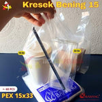 Kantong Kresek Bening PEX Bawang Saola 15x33