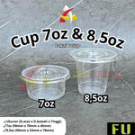 Gelas Plastik 7oz 8,5oz FU 50pcs