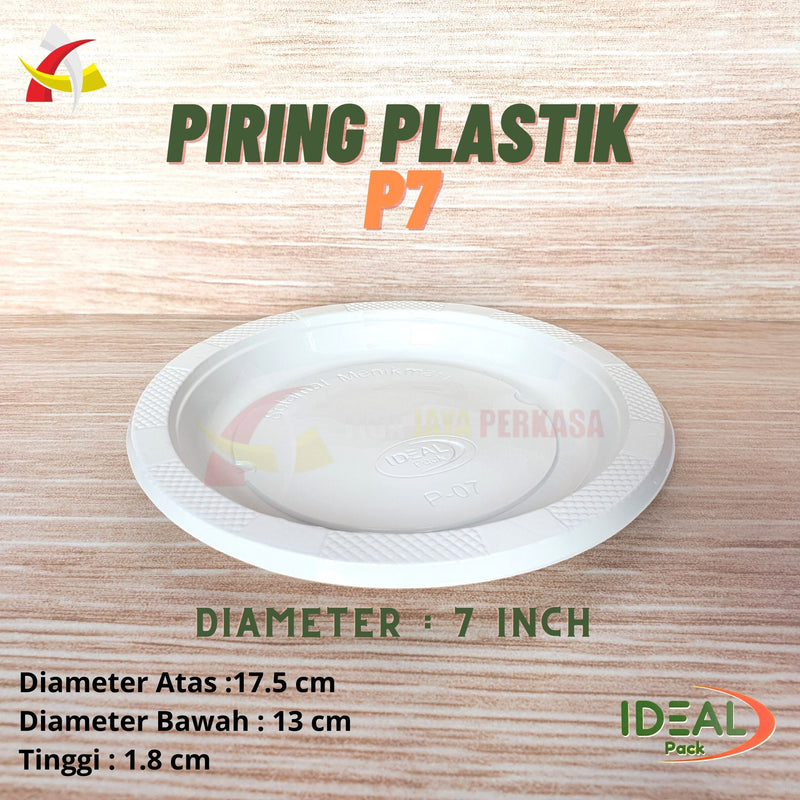 Piring Plastik P7 PET IDEAL 50pcs