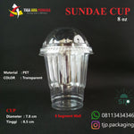 Sundae Cup SIP / Ice Cream Cup 8 oz + Tutup Dome @50 Pcs (SIP 78.5)