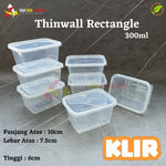 Thinwall KLIR Rectangle 300ml 25pcs