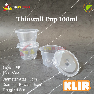 Cup Pudding Klir Mini 100ml 25Pcs