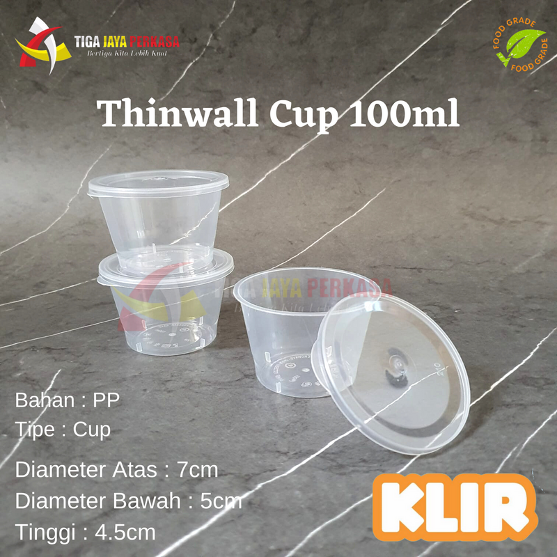 Cup Pudding Klir Mini 100ml 25Pcs
