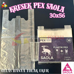 Kantong Kresek Bening PEX Bawang Saola 30x57