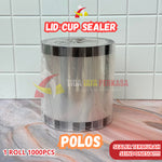Plastik Lid Sealer Cup Polos Buah Daun Teh Drink Thank You 1000pcs