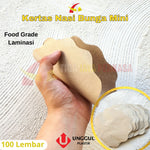 Kertas Nasi Coklat Bunga Mini Biru Diameter 19cm Elang Mas Biru 100pcs