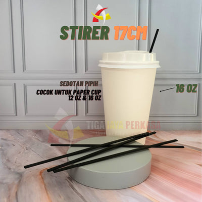 Stirer Kopi 17cm Coklat 500pcs