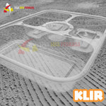 Thinwall Tray Bento Sekat 3 + Tempat Sambal 25pcs + Tutup