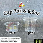 Gelas Plastik 7oz 8,5oz FU 50pcs