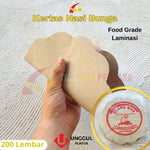 Kertas Nasi Coklat Bunga Bulat Merah Diameter 26cm 200pcs