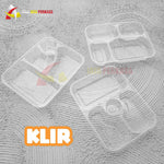 Thinwall Tray Bento Sekat 3 + Tempat Sambal 25pcs + Tutup