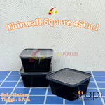 Thinwall Square 450ml Hitam SUAPI 25pcs