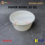Paper Bowl 650ml IMP + Inner Tray + Tutup 25Pcs