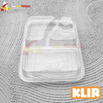 Thinwall Tray Bento Bintang 4 KLIR 25pcs + Tutup