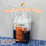 Food Container Suapi 700ml Sekat Hitam 25pcs