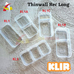 Thinwall Klir Rectangle Long (RL1) 750 KLIR 25pcs