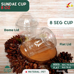 Sundae Cup SIP / Ice Cream Cup 8 oz + Tutup Dome @50 Pcs (SIP 78.5)