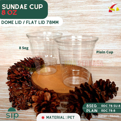 Sundae Cup SIP / Ice Cream Cup 8 oz @50 Pcs (SIP 78.5)