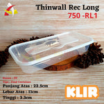 Thinwall Klir Rectangle Long (RL1) 750 KLIR 25pcs