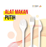 Pisau Plastik Suapi Putih 100 Pcs