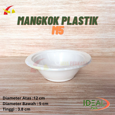 Mangkok Plastik M5 PET IDEAL 50 Pcs