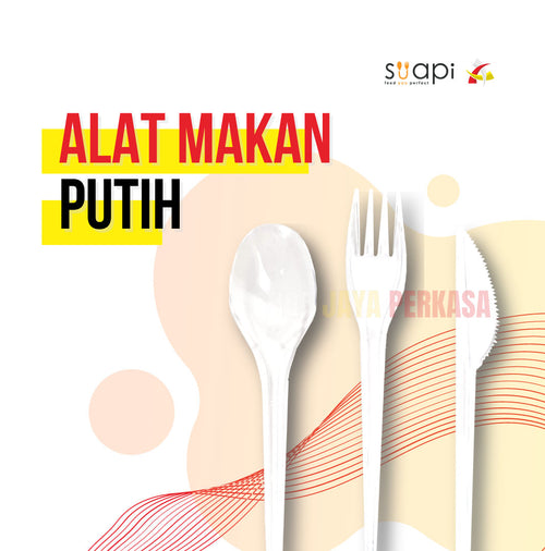 Garpu Makan Suapi Putih 100 Pcs