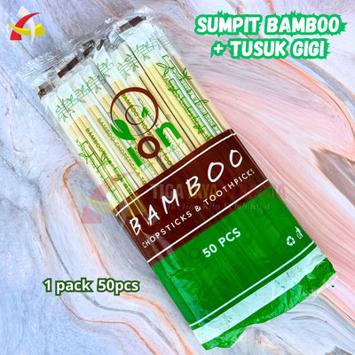 Sumpit Bambu + Tusuk Gigi Ion Steril 50