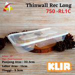 Thinwall Klir Rectangle Long (RL1) 750 KLIR 25pcs