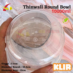 Thinwall Klir Round Bowl 1000ml 25pcs