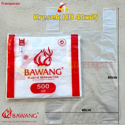 Kantong Kresek Transparan Jumbo 40x65 HD Bawang isi 500gr