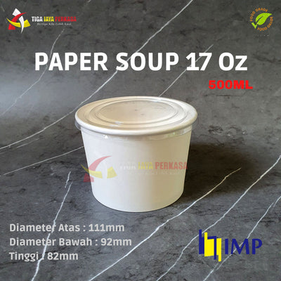 Paper Bowl 500ml IMP + Tutup 25pcs