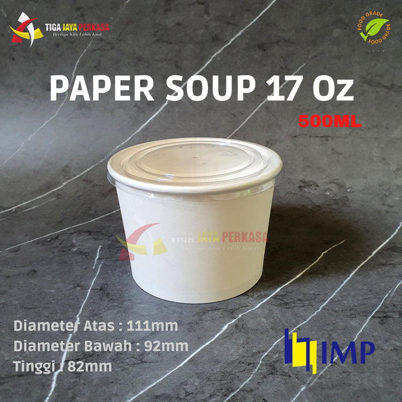 Paper Bowl 500ml IMP + Tutup 25pcs