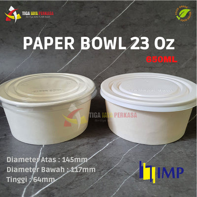 Paper Bowl 650ml IMP + Tutup 25pcs