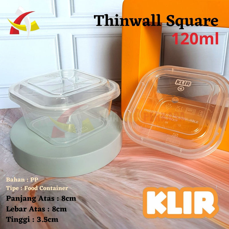 Thinwall Klir Square 120ml 25pcs