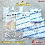 Kantong Kresek Transparan uk 15 24 28 Merk Bawang Garis Biru isi 200gr