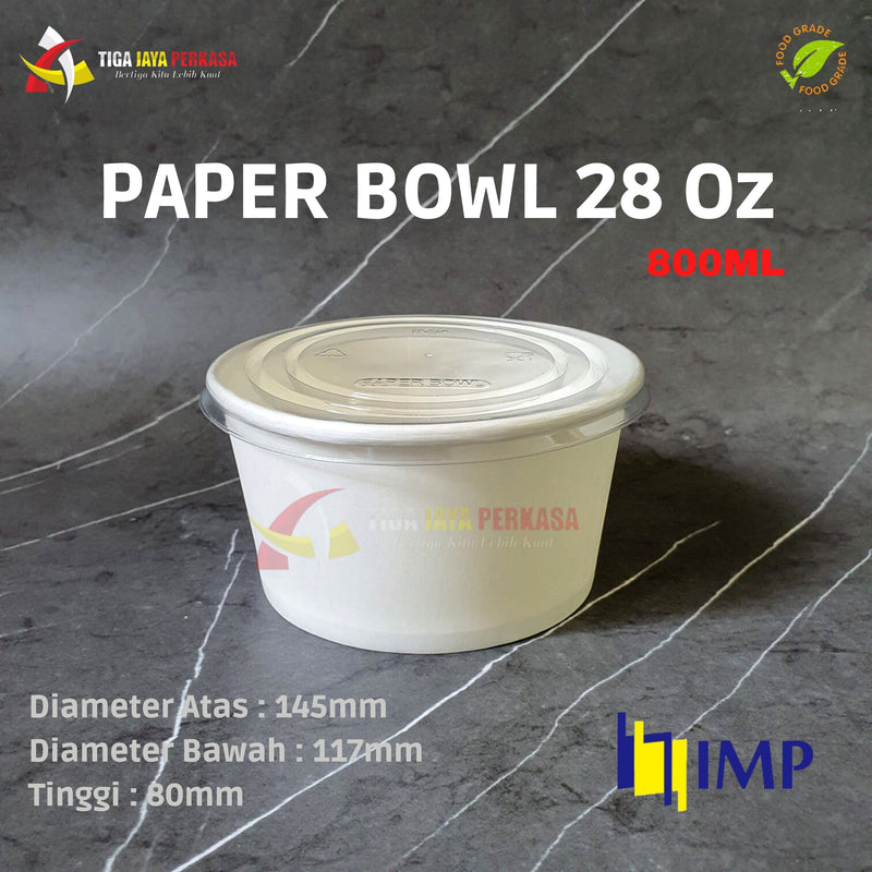 Paper Bowl 800ml IMP + Tutup 25pcs