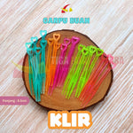 Garpu Buah Klir Transparan / Warna KLIR 100pcs