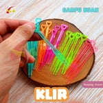 Garpu Buah Klir Transparan / Warna KLIR 100pcs