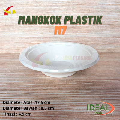 Mangkok Plastik M7 PET IDEAL 50 Pcs