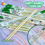 Sumpit Bambu + Tusuk Gigi Ion Steril 50