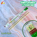Sumpit Bambu + Tusuk Gigi Panda Steril 50pcs