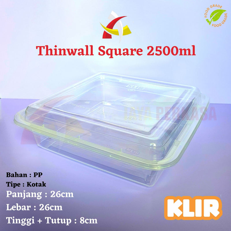 Thinwall Klir Square 2500ml 25pcs