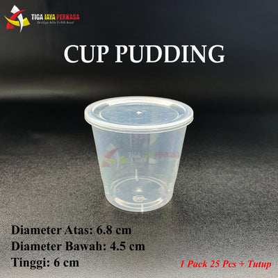 Cup Pudding Klir Mini 150ml 25Pcs