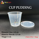 Cup Pudding Klir Mini 150ml 25Pcs