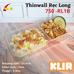Thinwall Klir Rectangle Long (RL1) 750 KLIR 25pcs