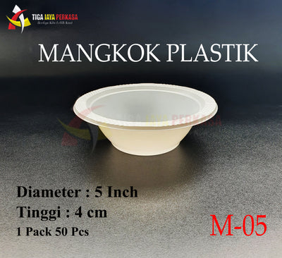 Mangkok Plastik Kecil M5 MKP 50 Pcs