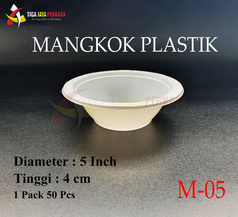 Mangkok Plastik Kecil M5 MKP 50 Pcs