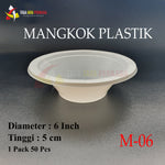 Mangkok Plastik Sedang M6 MKP 50 Pcs